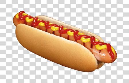 Download Classic Hot Dog with Ketchup and Mustard PNG file